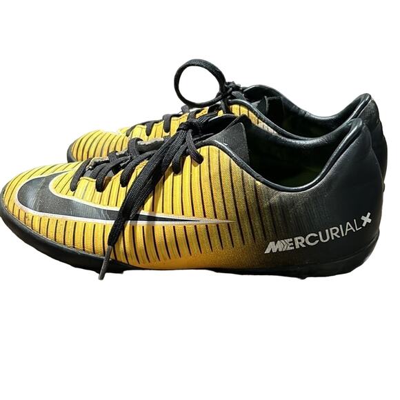 Nike Futsal Mercurial X Futsal Soccer Boys size 4 Orange Yellow Black - Picture 4 of 6